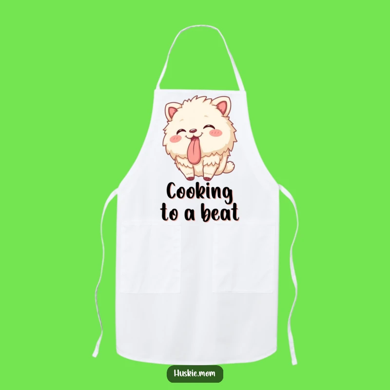 Funny Playful Fluffy Animal Apron - Tongue Out Kitchen Fun Gift