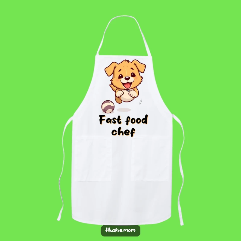 Fast Chasing Dog Apron - Ball Chaser, Hilarious Cooking Gift