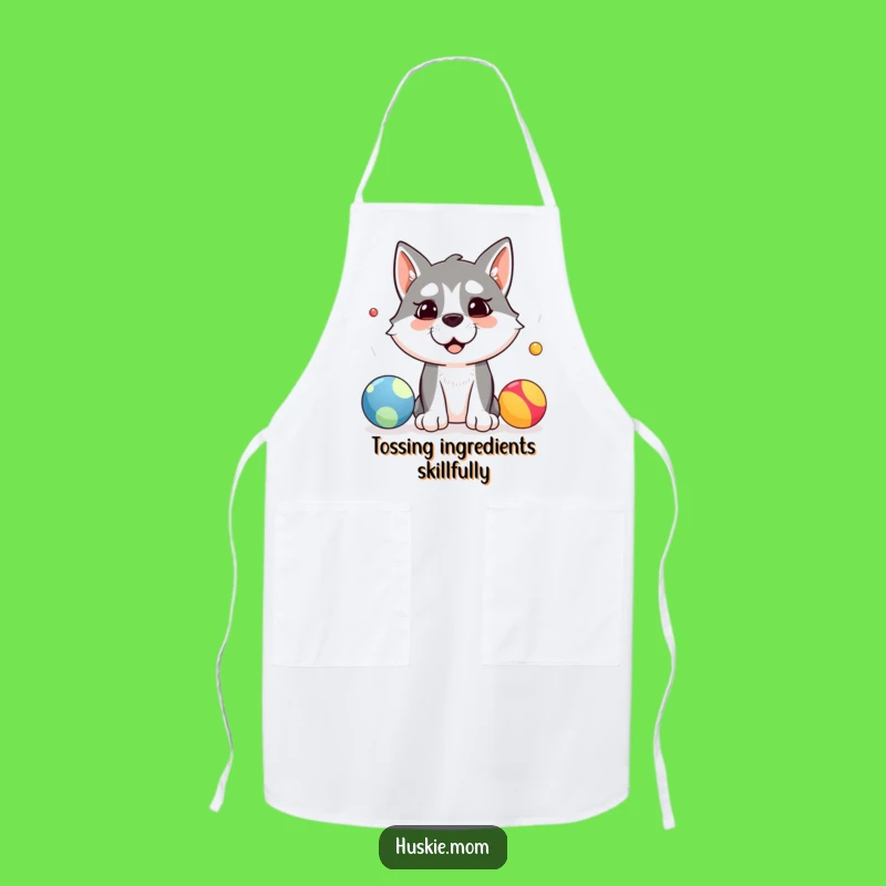 Funny Husky Juggler Apron: Cook with a Silly Pup's Attempt, a Fantastic Funny Gift