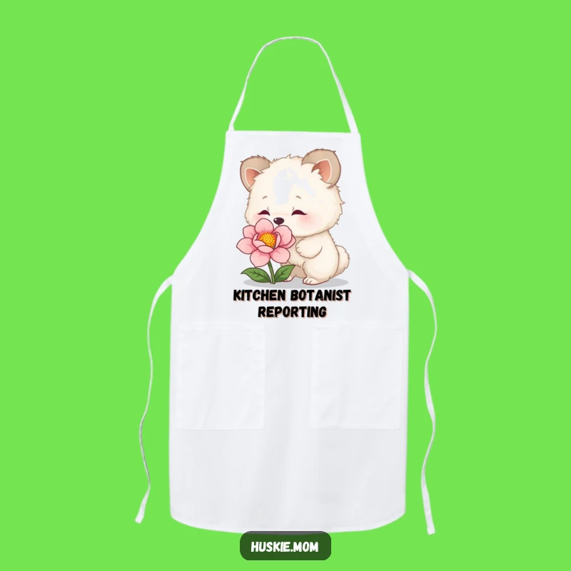 Funny Fluffy Flower Sniffer Apron: Kitchen Charm, Cute Animal Chef Wear, Perfect Funny Gift