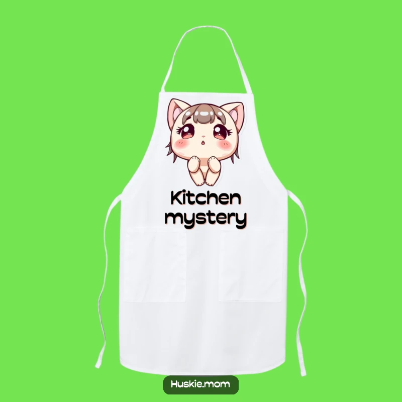 Funny Curious Character Apron: Cook with Wide-Eyed Wonder