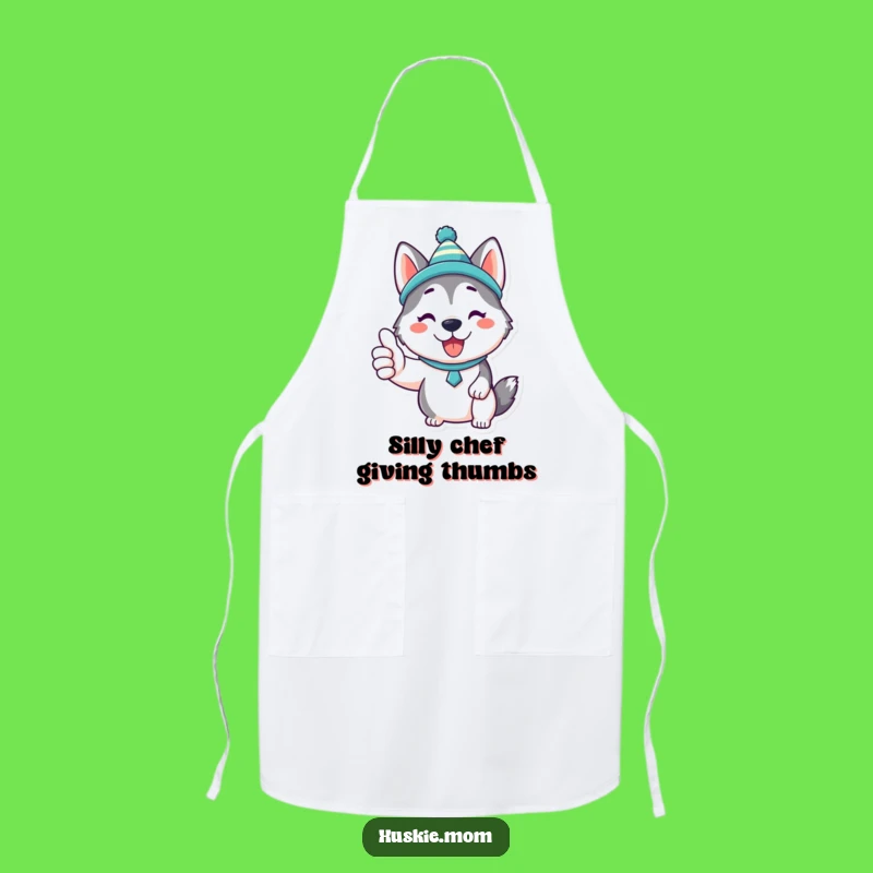 Funny Kawaii Husky Chef Apron: Cuteness & Humor Gift