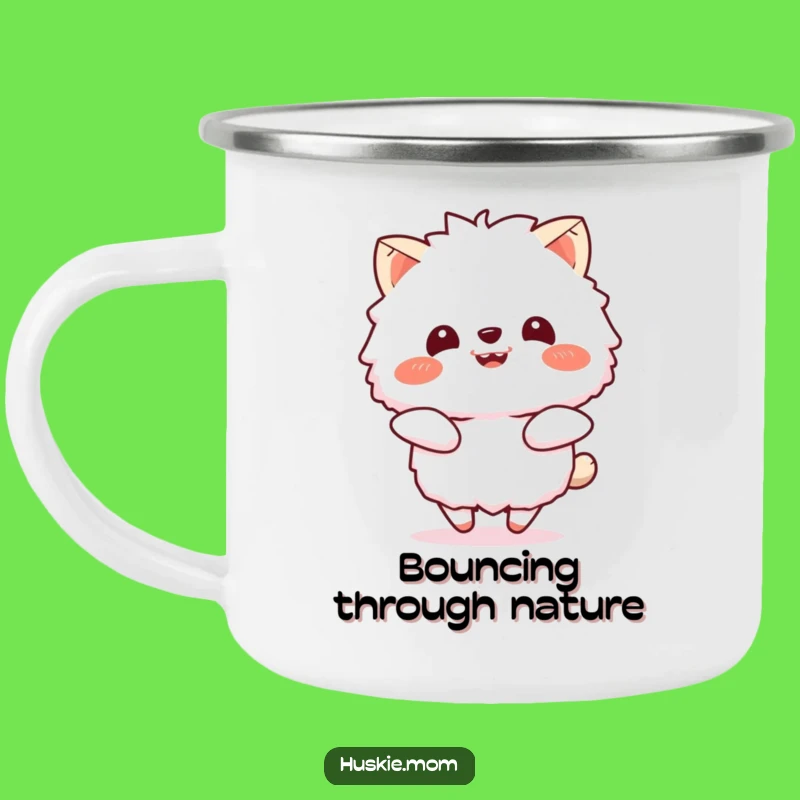 Funny Happy Animal Camping Mug: Adventure with Enthusiastic Smiles