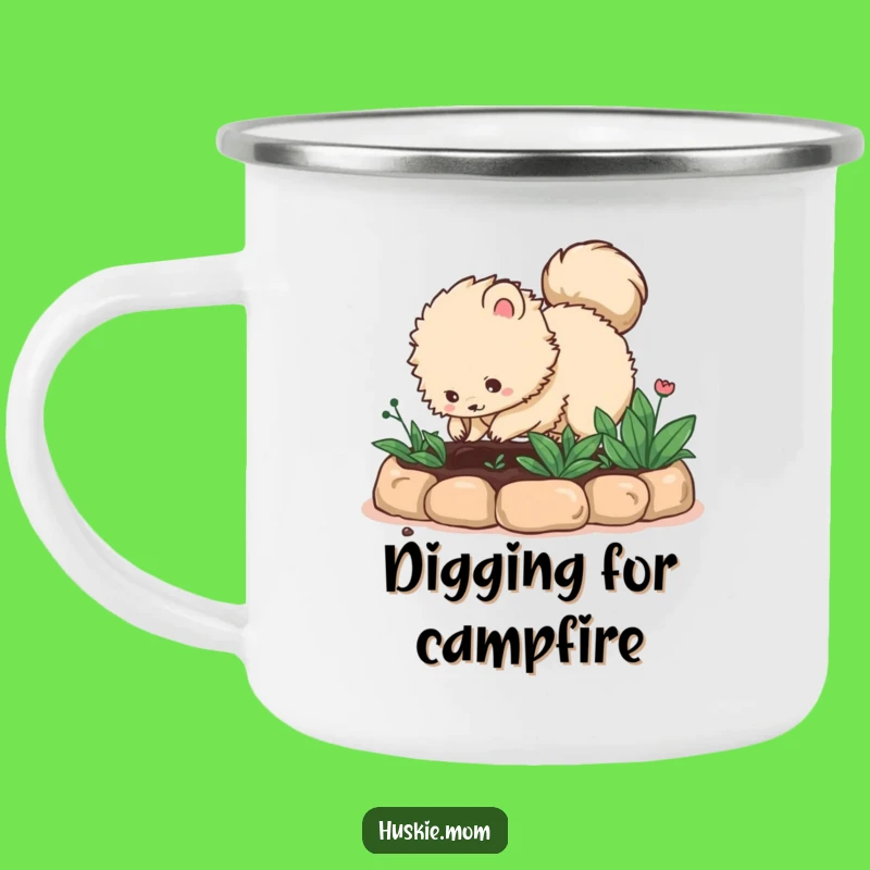 Funny Digging Fluffy Animal Camping Mug: Garden Adventure Cup, Perfect Funny Gift