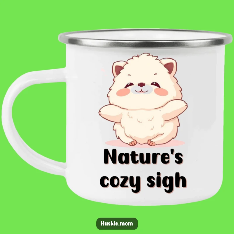 Funny Fluffy Animal Sigh Camping Mug - Relaxing Outdoor Art