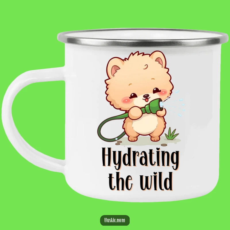 Funny Garden Animal Camping Mug: Adventure with Playful Splashes