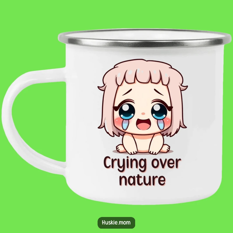 Funny Happy Tears Camping Mug: Outdoor Emotion, Perfect Funny Gift