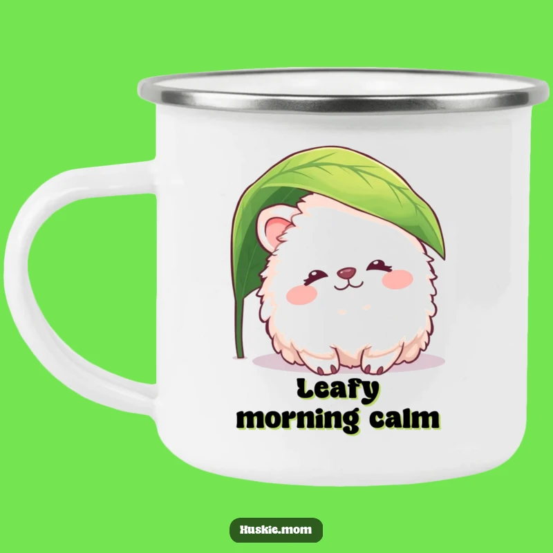 Funny Fluffy Animal Leaf Camping Mug: Peaceful Outdoor Companion, Great Humorous Gift