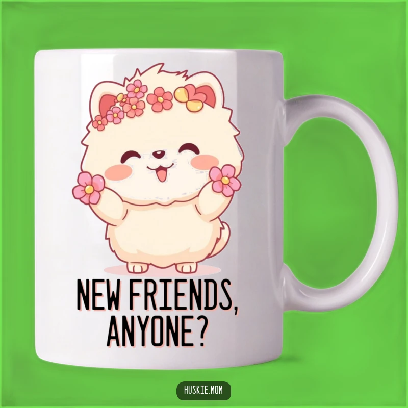 Funny Fluffy Animal Floral Hug Mug - Adorable Cute Companion Gift