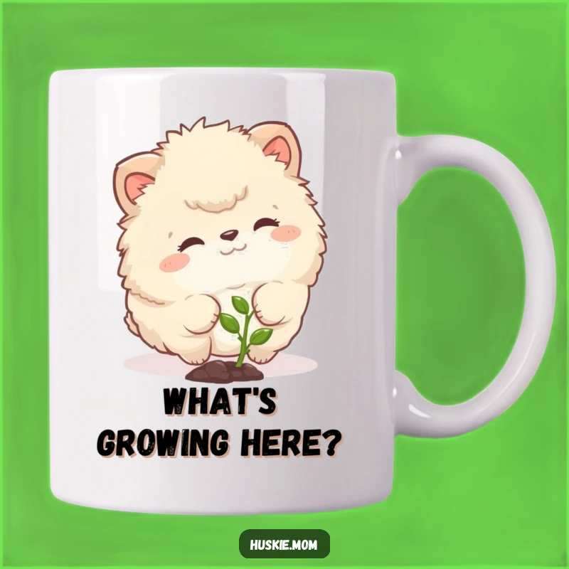 Funny Curious Fluffy Animal Sprout Mug - New Beginnings Gift Idea