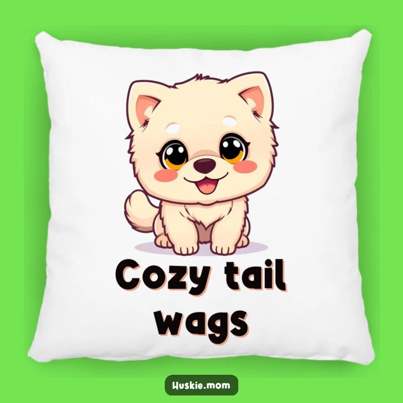 Happy Wagging Dog Pillow - Fluffy & Cute, Comfy & Hilarious Accent