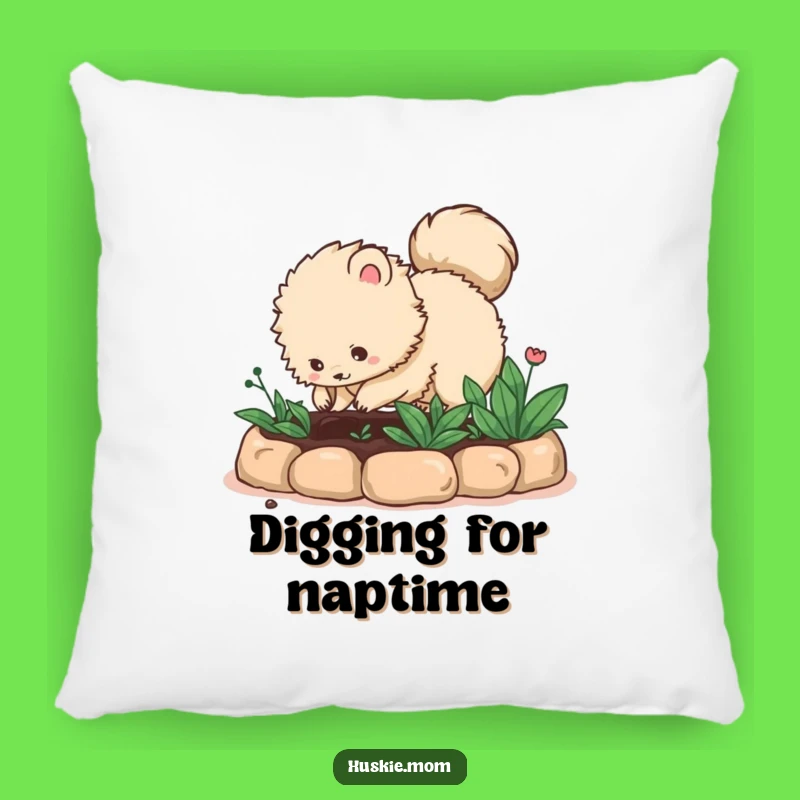 Funny Digging Fluffy Animal Pillow: Gardener's Comfort Cushion, Perfect Funny Gift
