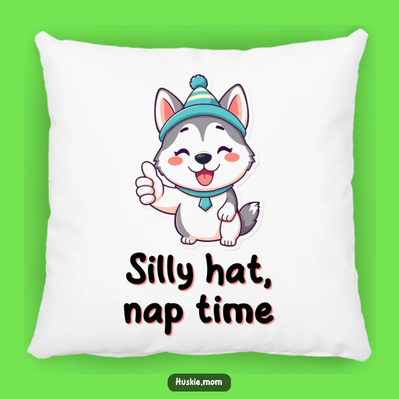 Funny Kawaii Husky Pillow: Cozy Cuteness & Humorous Gift