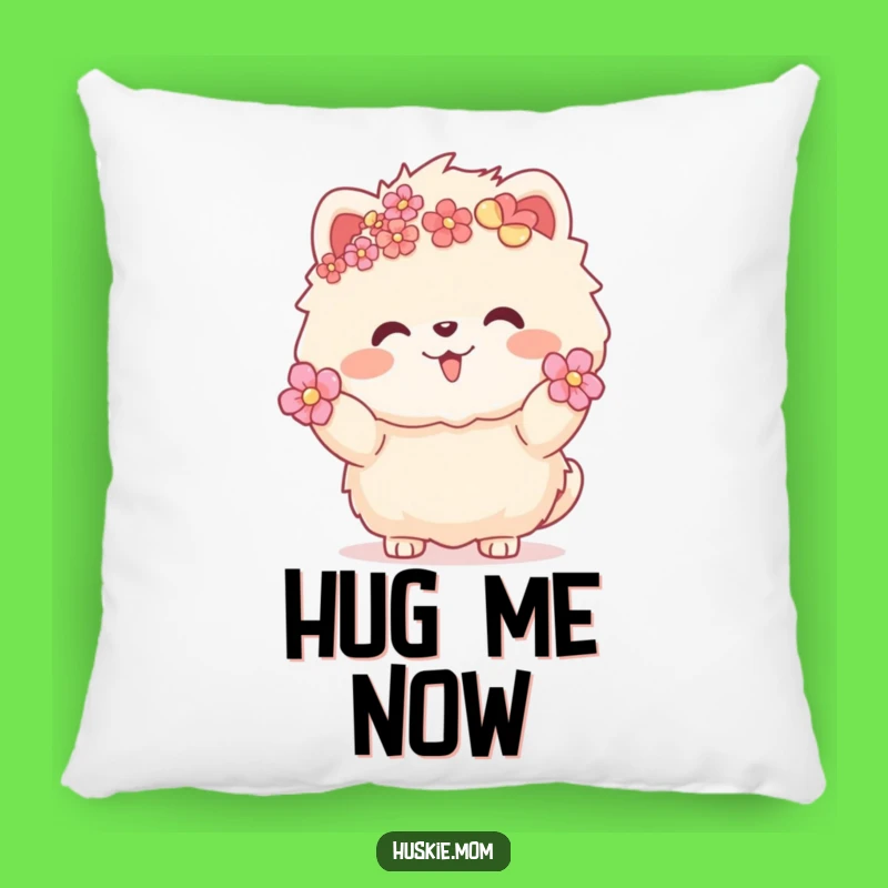 Funny Fluffy Animal Floral Accent Pillow - Cozy Cute Comfort Gift