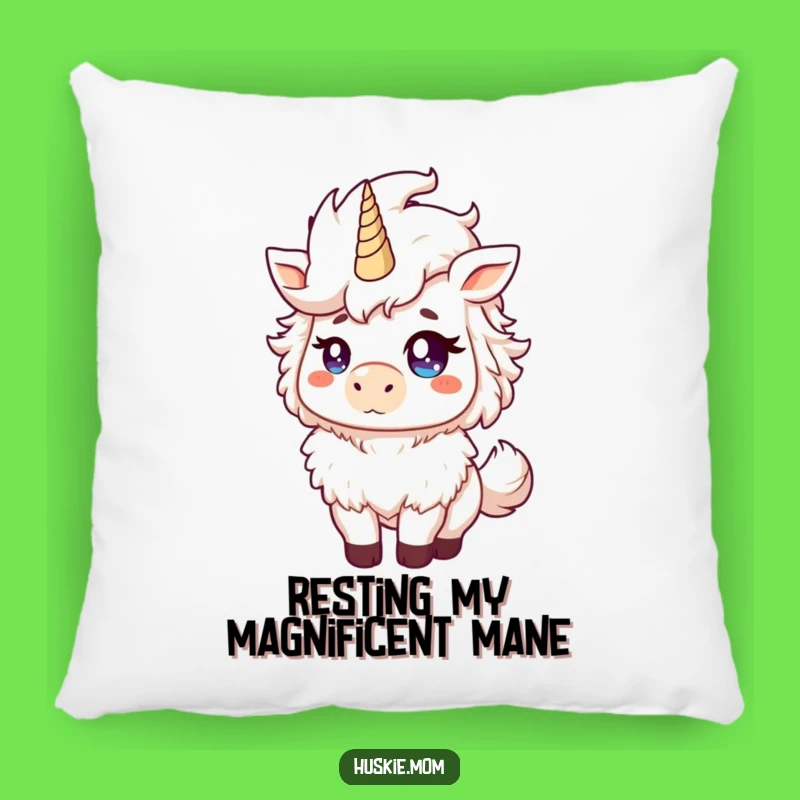 Funny Fluffy Animal Pillow: Cozy Mane Toss Comfort for a Hilarious Home Accent