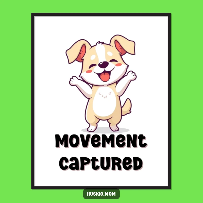 Funny Dog Dancing Digital Art Print: Instant Hilarious Decor for Dog Lovers