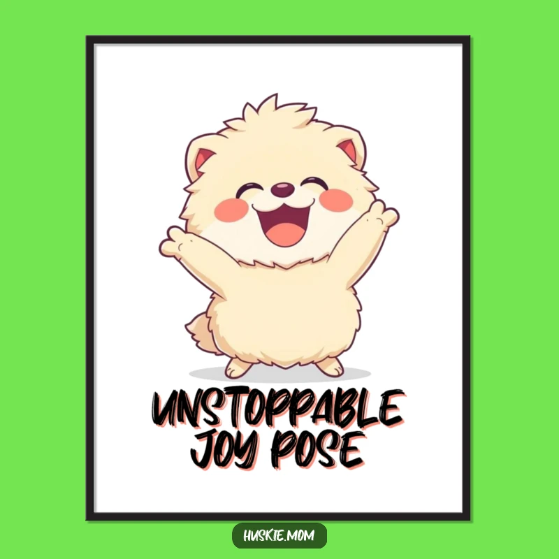 Funny Fluffy Joy Digital Print: Dynamic Art, Energetic Decor
