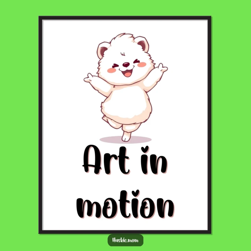 Funny Fluffy Pirouette Animal Digital Art - Hilarious Decor for Joyful Spaces