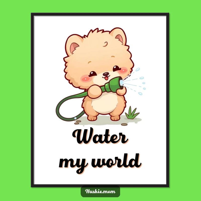 Funny Garden Animal Digital Print: Instant Playful Wall Art