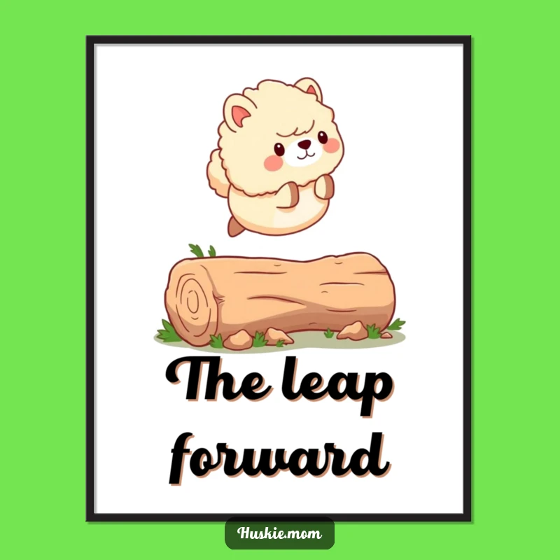 Funny Leaping Animal Digital Art: Active Character Decor, Instant Funny Gift