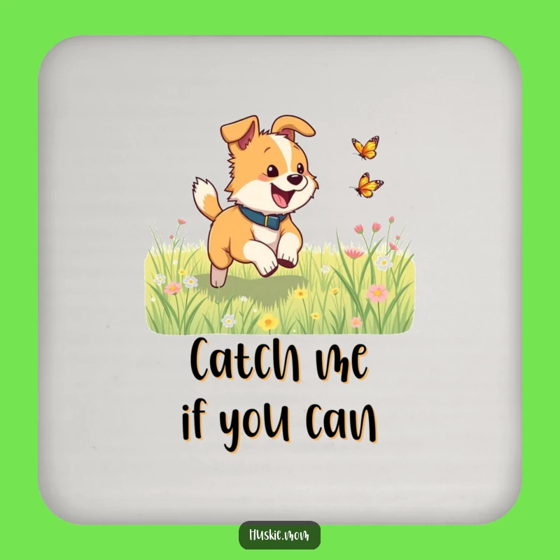Funny Dog Butterfly Coasters: Meadow Protection, Playful Funny Gift