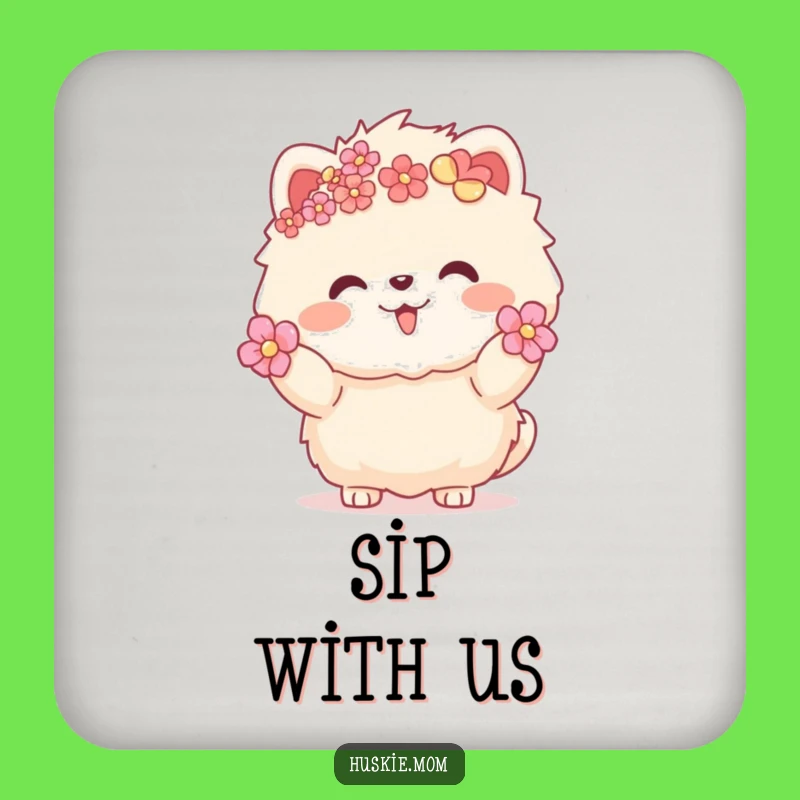 Funny Fluffy Animal Floral Drink Coaster - Protect Surfaces Cute