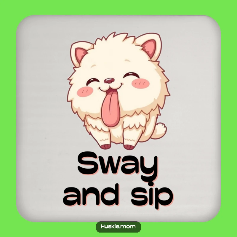 Funny Fluffy Animal Swaying Coaster - Playful Tongue Out Decor