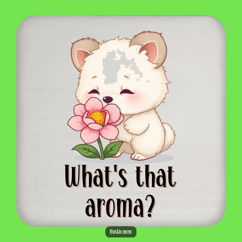 Funny Fluffy Flower Sniffer Coaster Set: Protect Surfaces with Cute Animal Art, Perfect Funny Gift