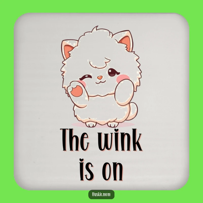 Funny Winking Fluffy Character Coaster Set - Cute Protection for Tables