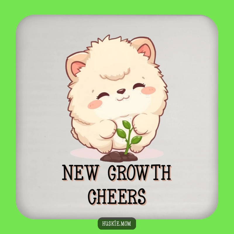 Funny Fluffy Animal Sprout Coaster - Curious Nudge Decor Gift