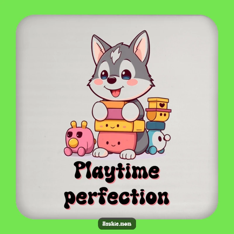 Funny Kawaii Husky Drink Coaster: Proudly Protecting Surfaces with Humorous Charm