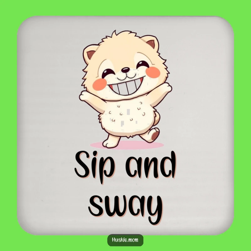 Funny Fluffy Dancer Coaster Set: Protect Surfaces, Perfect Gift for Happy Homes