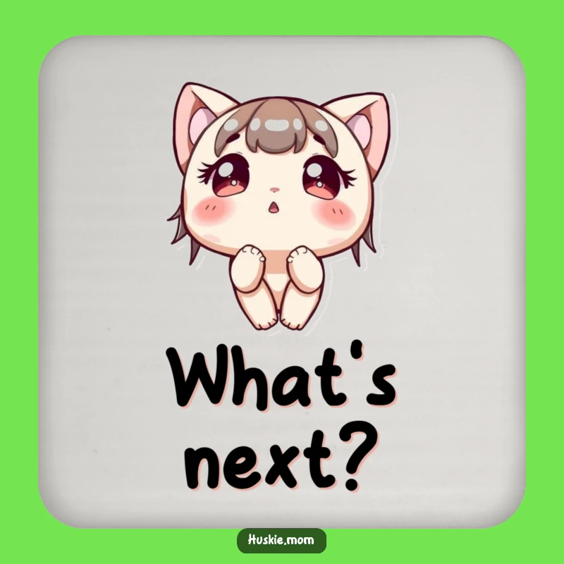 Funny Curious Character Coaster: Protect Surfaces with Wonder