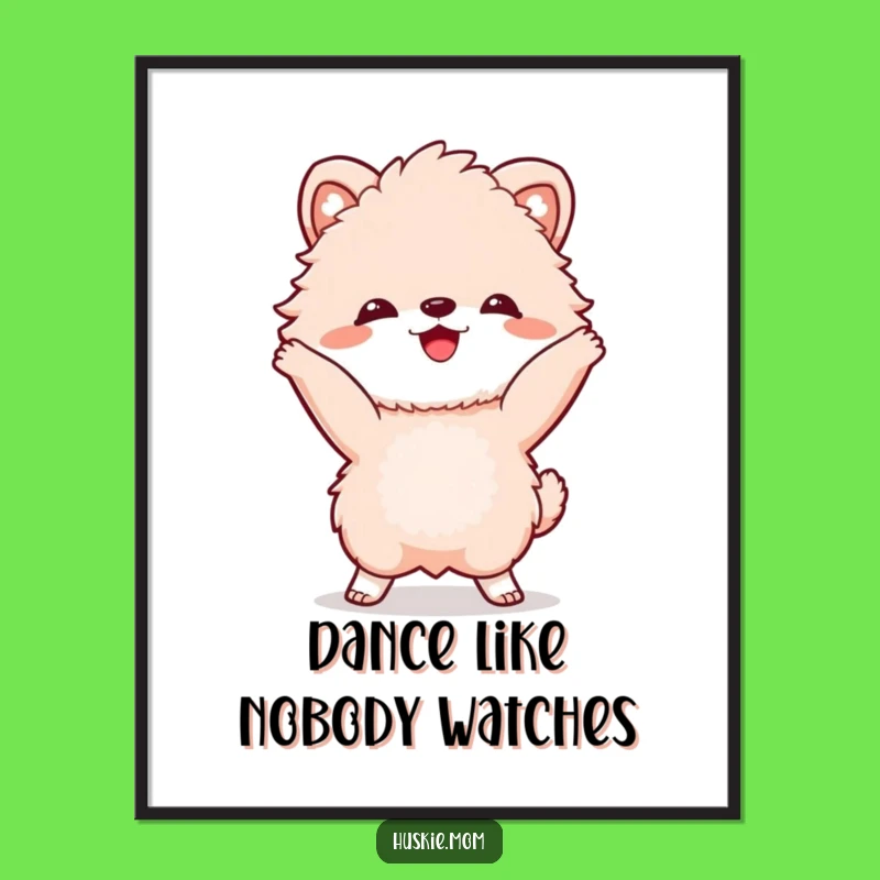 Funny Dancing Animal Poster: Grinning Character Art, Festive Funny Gift