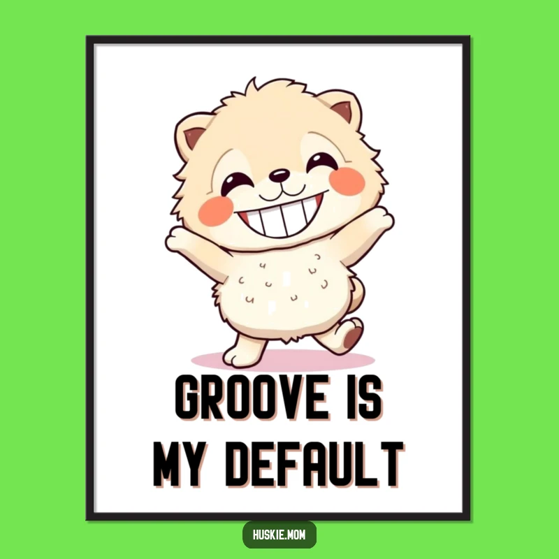 Funny Fluffy Dancer Poster: Joyful Art, a Perfect Gift for Happy Souls