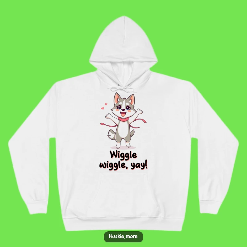 Cozy Funny Husky Lady Hoodie - Energetic Dance Animal Lover Gift