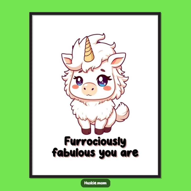 Free Printable Funny Wall Art: Fluffy Animal Mane Toss - Quirky Downloadable Decor