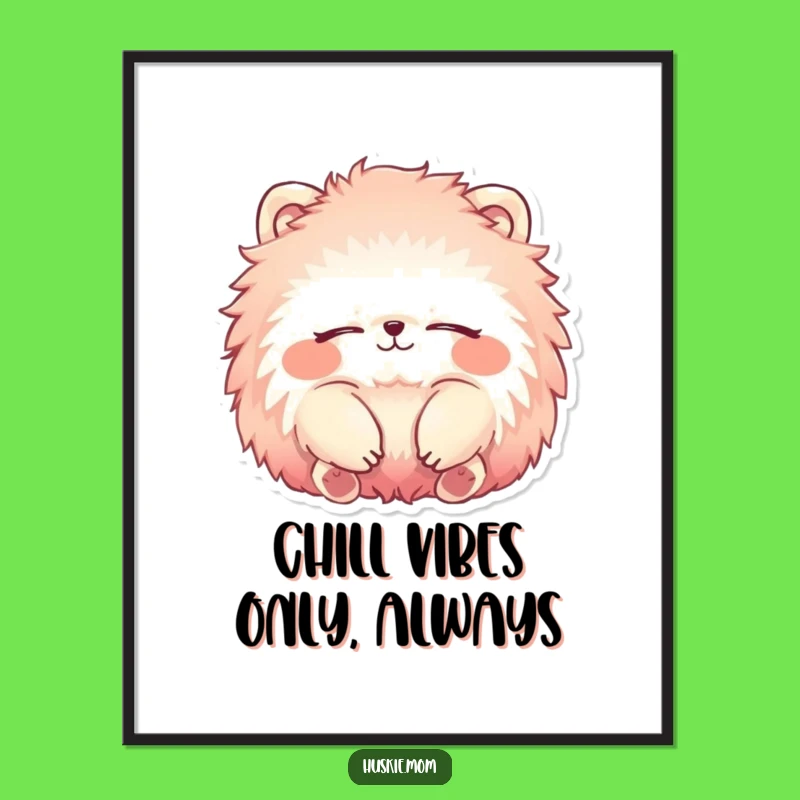 Free Printable Wall Art: Vibrant Relaxed Animal Zen - Downloadable Funny Decor