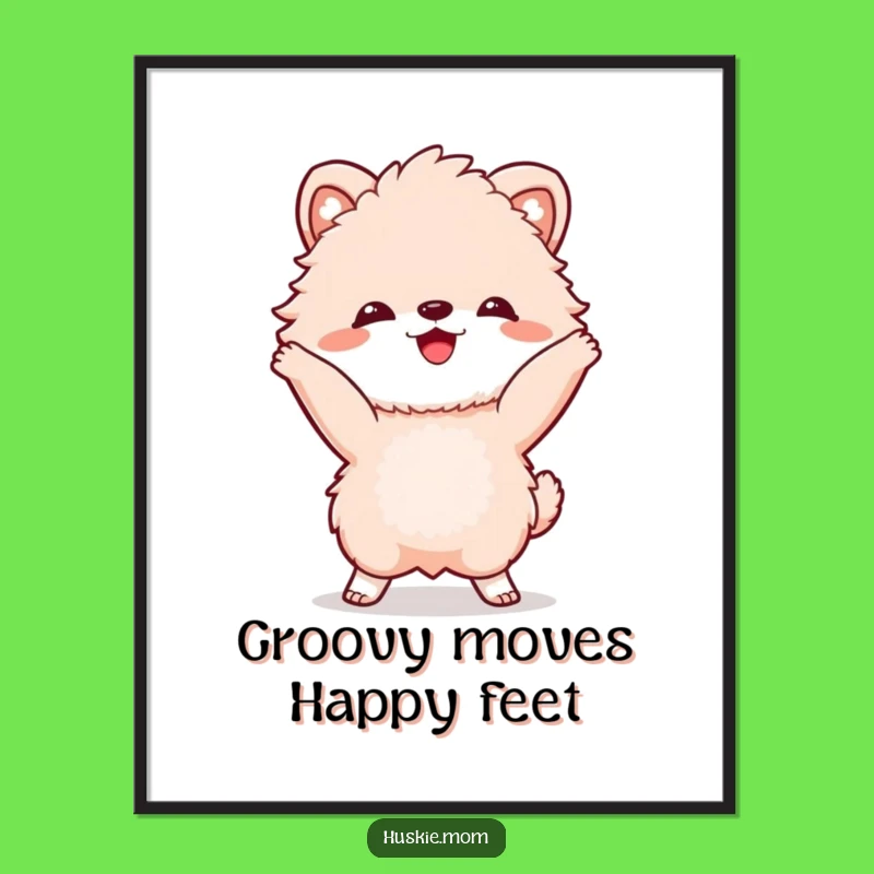 Funny Free Printable Wall Art: Dancing Animal Grin Downloadable Decor