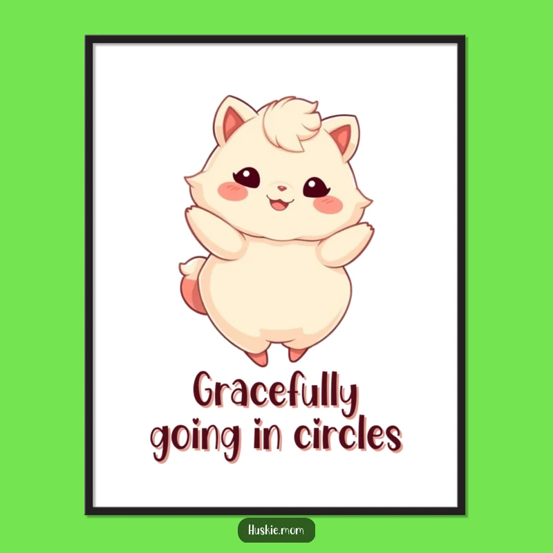 Graceful Fluffy Animal Twirling Art - Free Printable Whimsical Decor