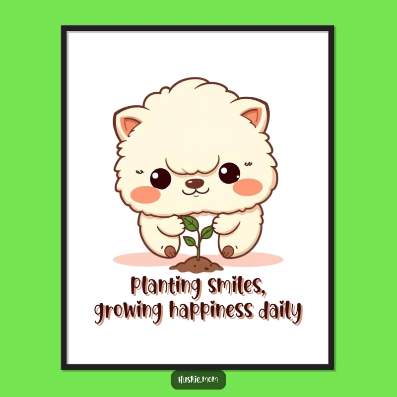 Free Printable Wall Art: Fluffy Animal Plants Seed! Funny Downloadable Decor, Inspiring Art, DIY Gift