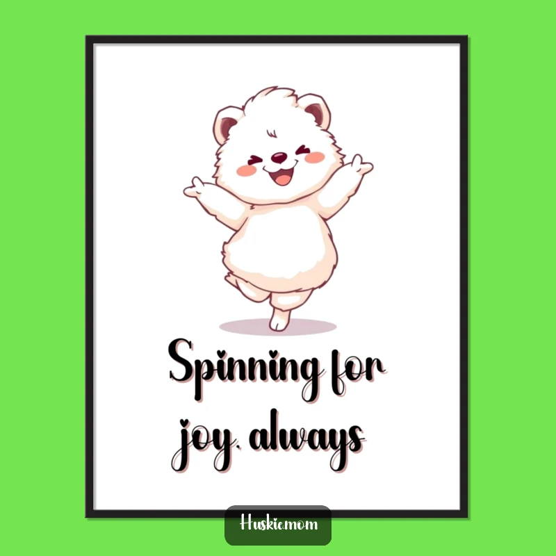 Funny Free Printable Wall Art Fluffy Animal Pirouette Charming Downloadable Gift