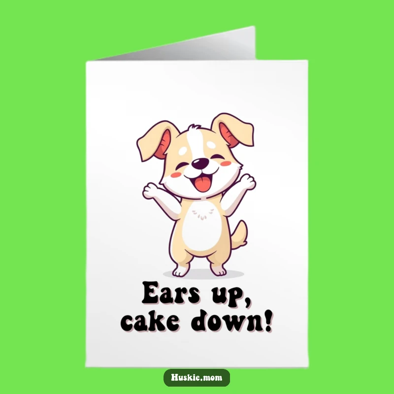 Free Printable Silly Dog Birthday Card: Hilarious Ears Flopping Dance