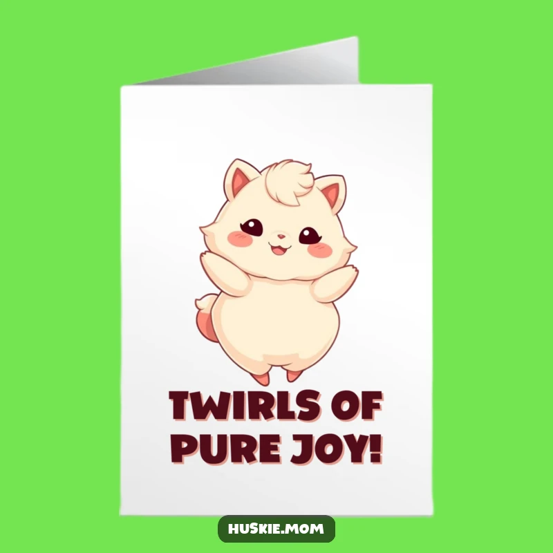 Congrats Fluffy Animal Twirling Card - Free Printable Celebration