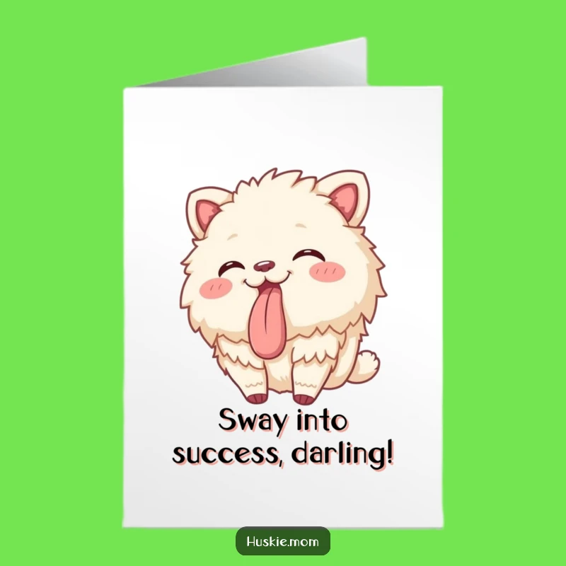 Free Printable Congratulations Card: Joyful Swaying Fluffy Animal Downloadable Cheer