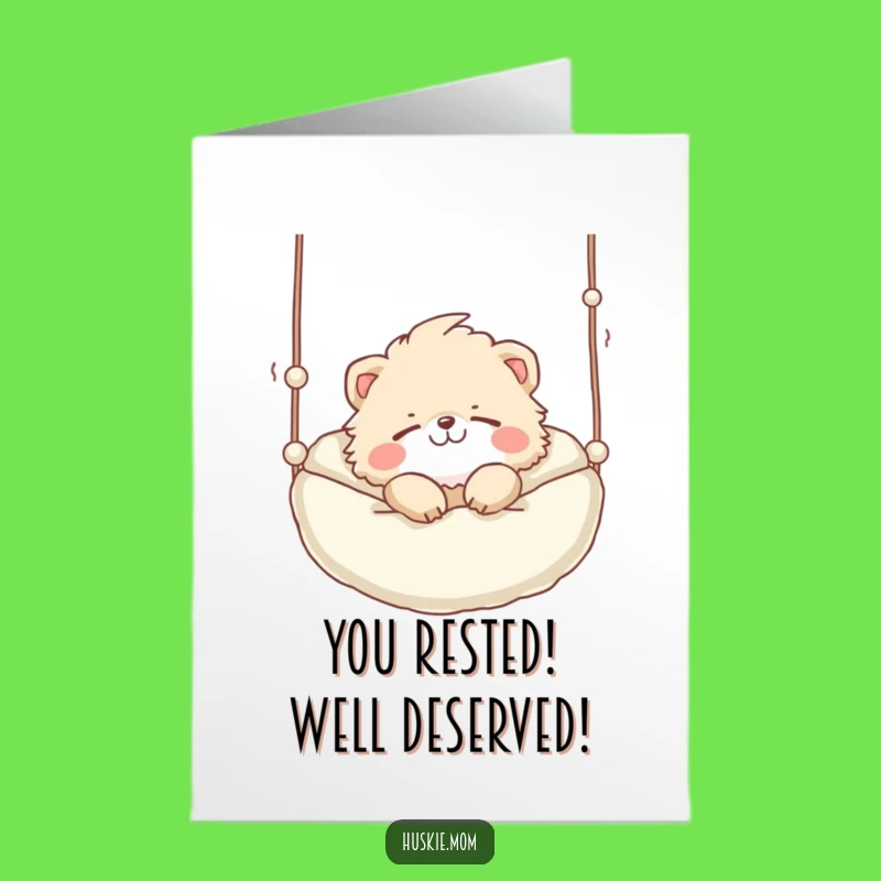 Free Printable Congrats Card: Snoozing Animal Rest Downloadable