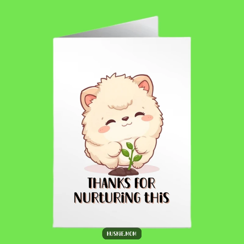 Free Printable Thank You Card: Growing Gratitude Fluffy Animal DIY Gift