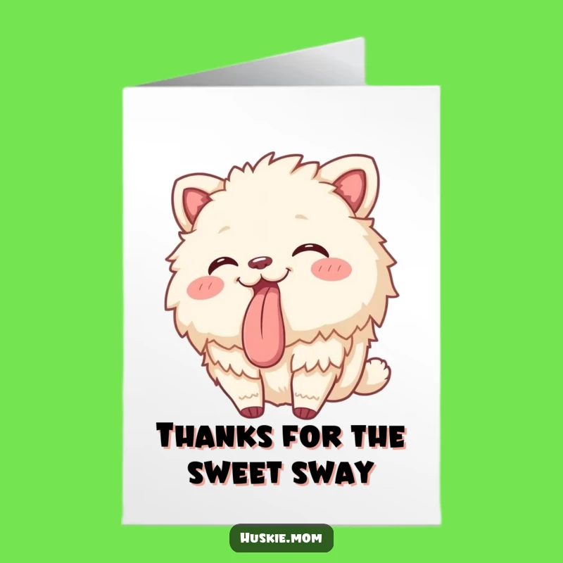 Free Printable Thank You Card: Playful Thanks Fluffy Animal DIY Appreciation