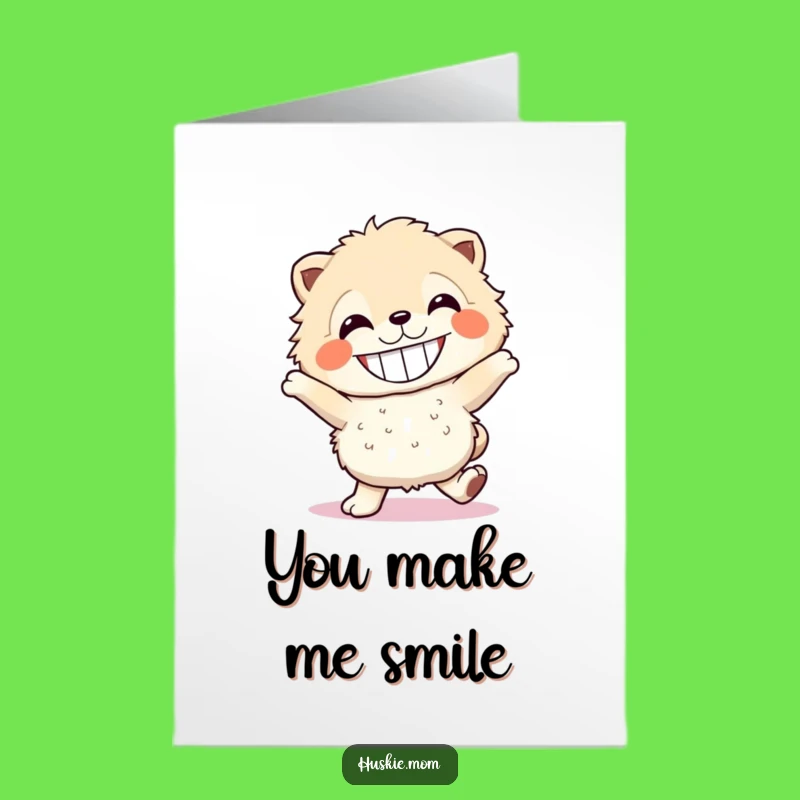 Free Printable Thank You Card: Grateful Dancing Animal, Big Grin Thanks