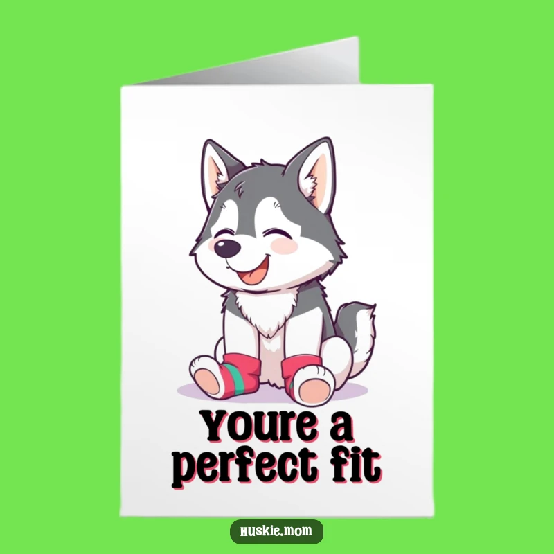 Funny Free Printable Thank You Card: Husky Lady Sock Fun Downloadable